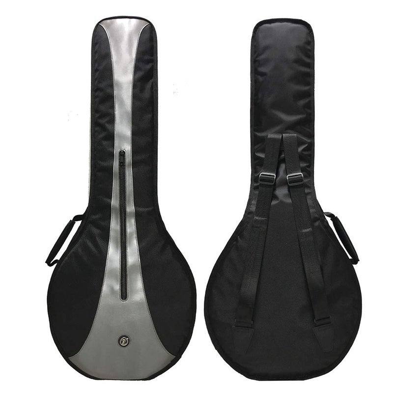 MoonEmbassy Banjo Gig Bag 600D Water-resistant Oxford Cloth Backpack Strap with 12mm Cotton Padded Banjo Case - Image 1